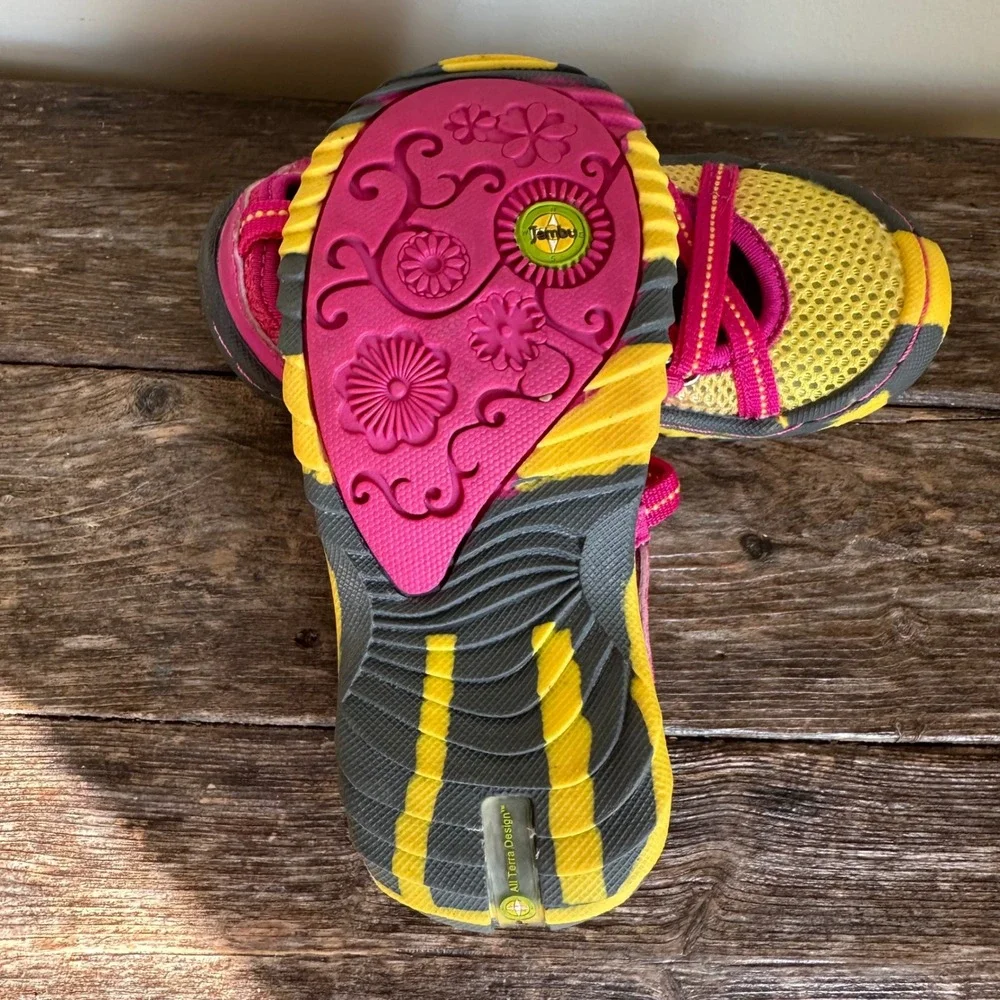 Jambu‎ Canopy Water Ready Amphibious Shoes Sandals Pink Yellow Kids Size 9M